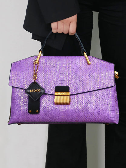 2025 new retro blue snake-shaped high-grade handbag fashion luxury luxury handbag lightweight large-capacity one-shoulder messen