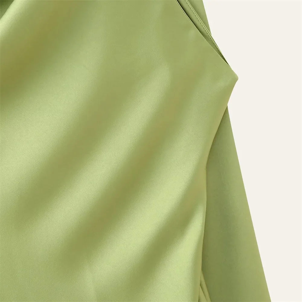 Elegant Women's Soft Silk Satin Long Dress Halter Backless Sleeveless Maxi Dresses Summer Lady Long Ribbon Party Gowns