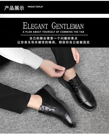 High Quality Italian Luxury Brand Lace-Up Non-slip Men Driving Shoes Leather Men Casual Shoes Breathable formal Mens Dress Shoes