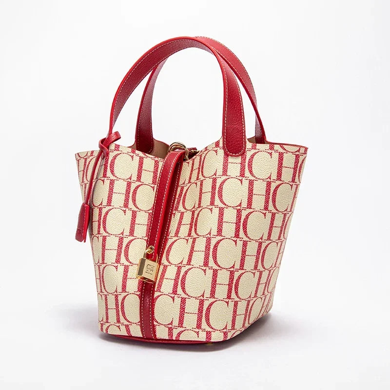 Large Capacity Commuter Travel Handbag Luxury Brand Fashion Texture Letter Printed Women's Shoulder Bag