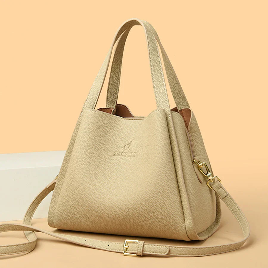 Genuine Brand Soft Leather Top-handle Bags Female Handbags Women Shoulder Crossbody Totes Messanger Bag Large Capacity Big Sac