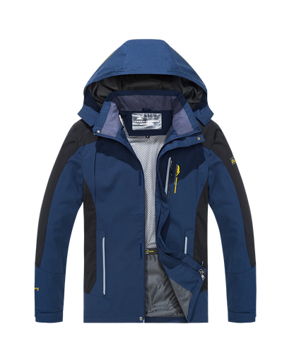 Jaqueta Masculina Impermeável de Caminhada Tamanho Grande Corta-Vento Quebra-Vento Acampamento Caça Corrida Trekking Pesca Casaco Masculino Exterior