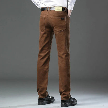 Men's New 92% Cotton Spring Autumn Jeans Stretch Straight Fashion Business Office Trousers Male Casual Plus Size Denim Pants