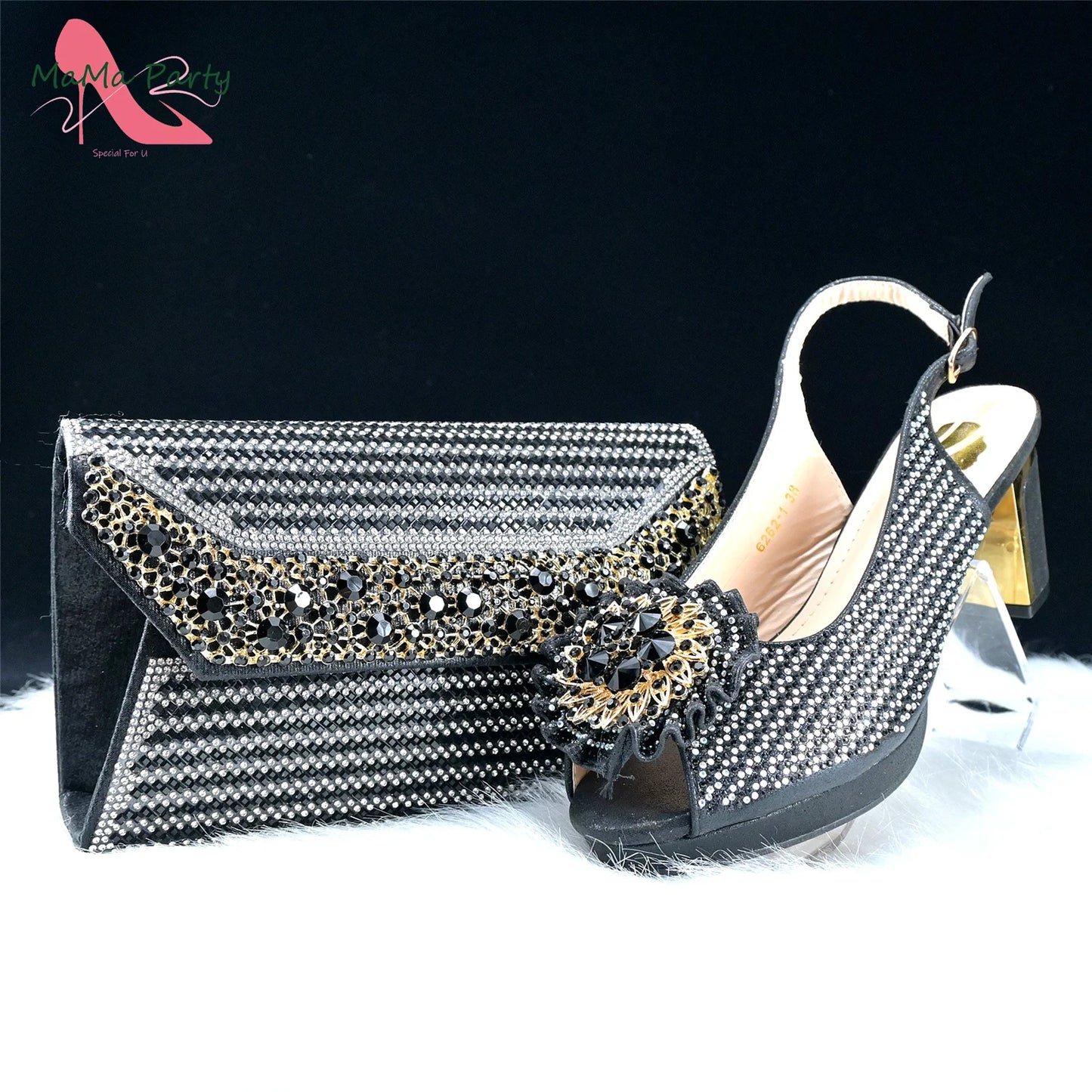 Italian Women Shoes Matching Bag Set in Green Color 7 CM Comfortable Heels with Plaform Elegant Peep Toe Sandals