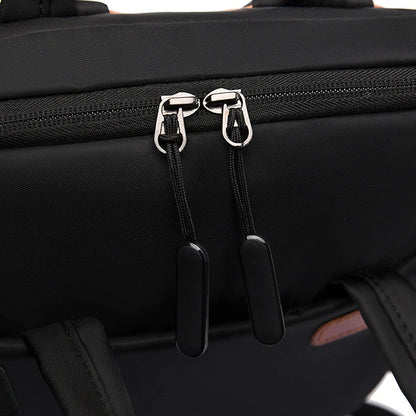 Laptop backpack with multiple pockets, adjustable shoulder straps, zipper closure, multi-purpose, school backpack