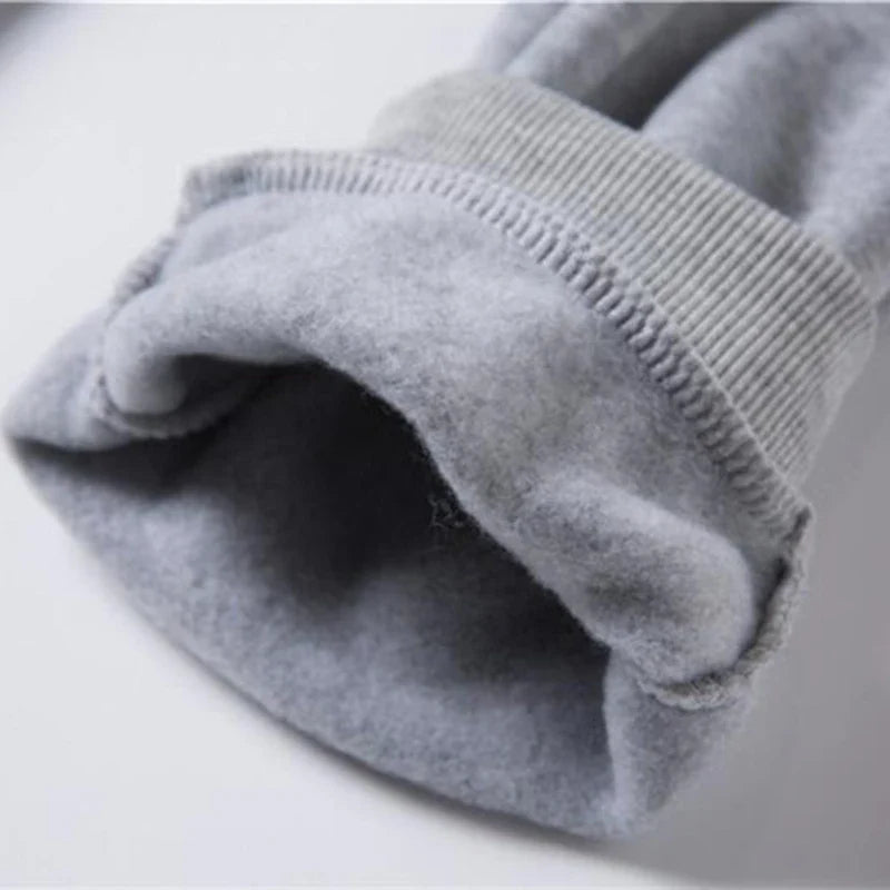 Men's Sweatpants Autumn and winter Fleece Pants Sport Long Pants Casual Drawstring Jogger Pants Pockets  Keep warm Trousers