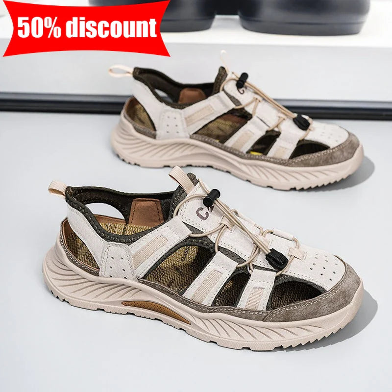 Mens Sandals Summer Outdoor Walking Fashionable Comfortable Soft Beach Water Shoes Daily Versatile Breathable Commuting Sneakers