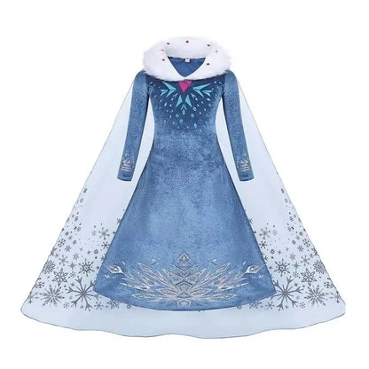 Girls Frozen 2 Elsa Anna Princess Mesh Sequin Clothes Kids Cosplay Snow Queen Costumes Carnival Birthday Party Elsa Gowns