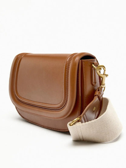 Saddle bag, shoulder bag, popular foreign trade bag, 2024 new wide shoulder strap, diagonal cross armpit, cross-border wholesale