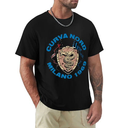 Curva Nord Milano 1969 T-Shirt summer top oversizeds men workout shirt
