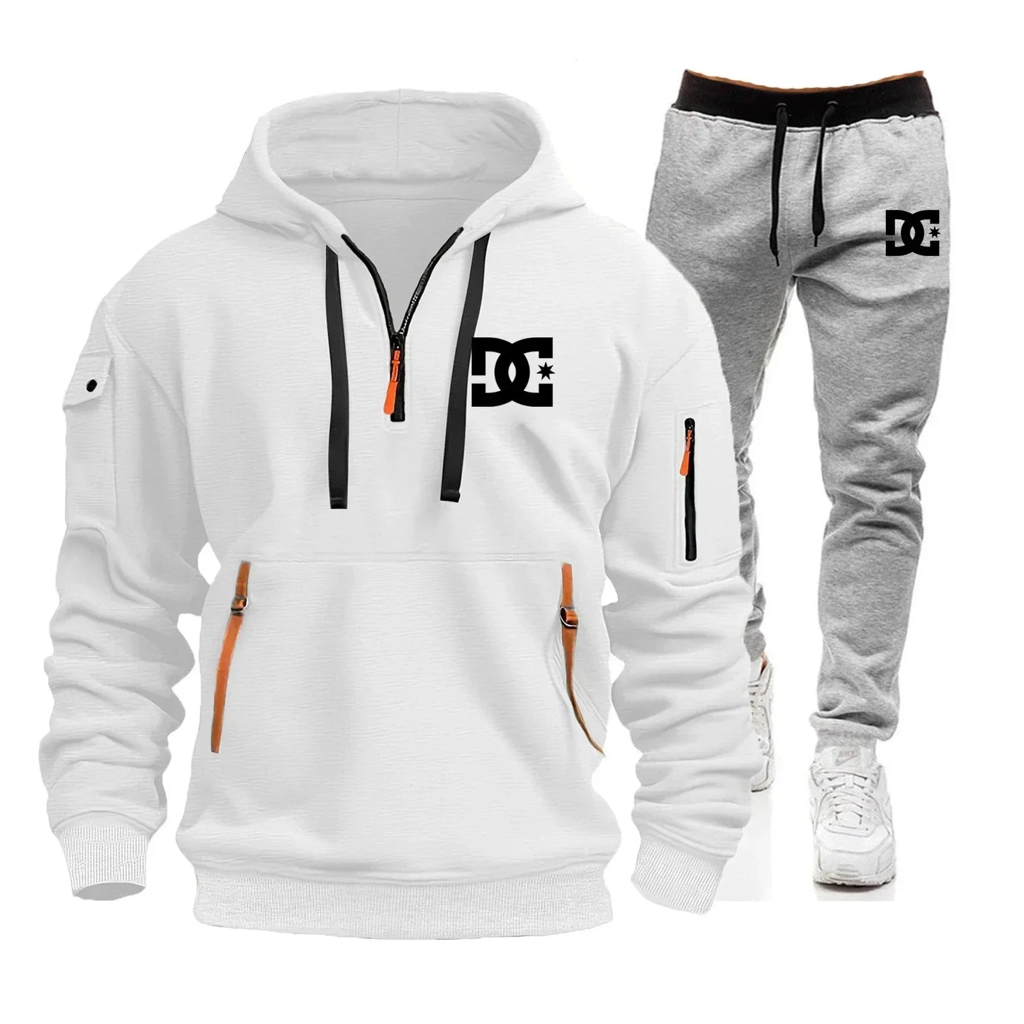 Men's hoodie sets for autumn and winter, featuring casual, fashionable, comfortable and personalized jogging suits and sport pan