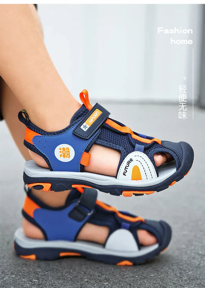 Summer Beach Shoes Kids Closed Toe Anti-collision Sandals Breathable Children Casual Walking Sandals For Boys And Girls