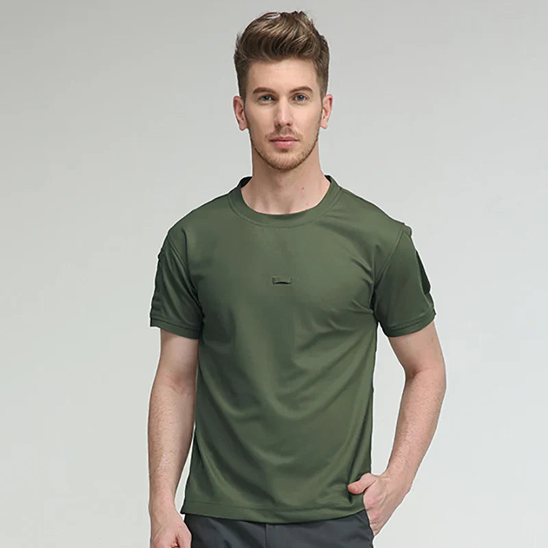 Wear-Resistant Outdoor Tactical Pants Mens Casual T-shirt Cargo Trousers Multi-pocket Waterproof Pant Hiking Training Workwear