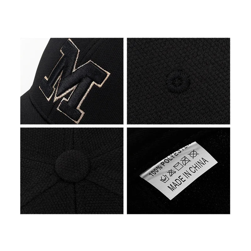 Fashion Men Women M Letter Three-Dimensional Embroidery Baseball Cap New Unisex Outdoor Casual Sport Duck Tongue Cap Sun Hat