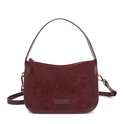 Suede Cowhide Fashion Ladies Shoulder Cross Coffe Bag Genuine Leather Luxury Designer Women's Brown Handbag Female Crossbody Bag