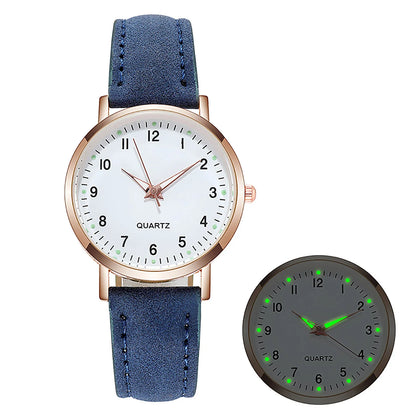 Fashion Watch For Women Leather Belt Watches Ladies Luxury Analog Quartz Luminous Wristwatch Clock Relogio Feminino