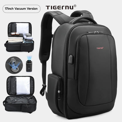 Travel Backpacks Vacuum Backpack 14 15.6 17.3inch Laptop Backpack For School Backpack Men Schoolbag Compression Backpack
