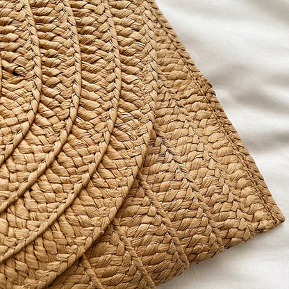 Straw Woven Shoulder Crossbody Bag Beach Clutch Handbag Casual Summer Handmade Envelope Bags for Women Totes Purse