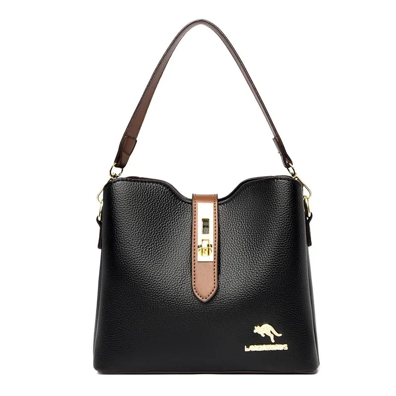 New High-quality Large Capacity PU Classic Women's Shoulder Bags 2025 Fashion Concise Light Luxury Versatile Style Crossbody Bag