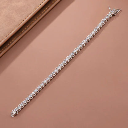 Luxury 0.2ct 3.5mm Full Moissanite Tennis Bracelet for Women Wedding Party Fine Jewelry Real 925 Sterling Silver Bracelets