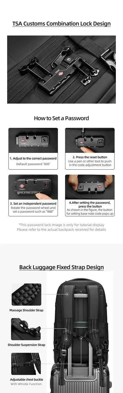 Travel Trolley vacuum compression business backpacks pump for Man Wheeled backpack On wheels luggage Rolling Bags For Boardable