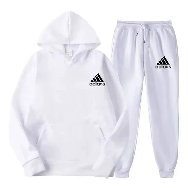 New hoodie set for both men and women, autumn and winter hooded, loose, fashionable, casual and sports pullover