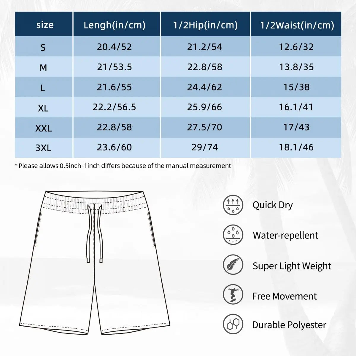 Add Design Board Shorts Summer Custom DIY Made Your Image Hawaii Board Short Pants Men Sportswear Quick Dry Design Swim Trunks