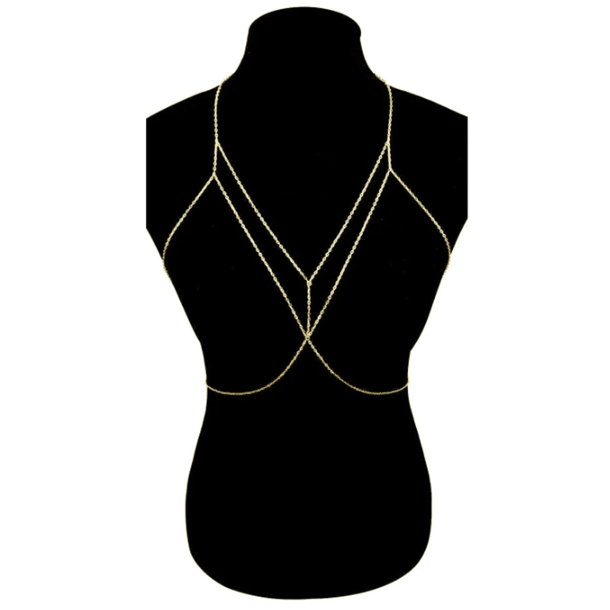 New Summer Sexy Chest Chain Bra Bikini Metal Body Chain Jewelry for Women Beach Harness Simple Body Chain Decoration Jewelry
