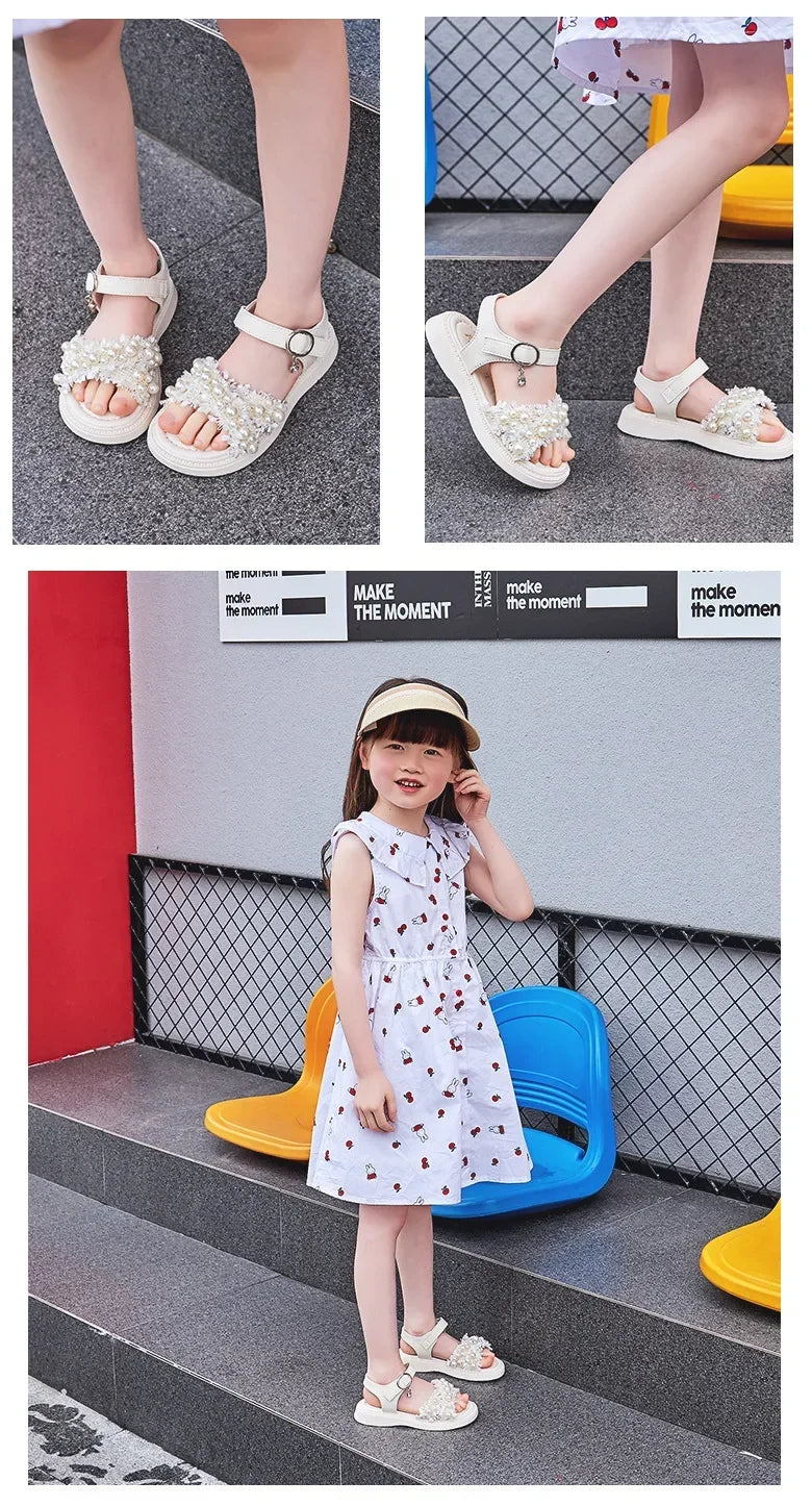 Girls' sandals Summer children's non-slip soft-soled princess beach shoes Fashion sandals for little girls