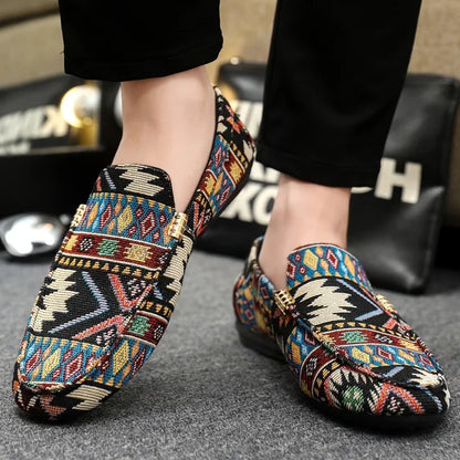 Summer Outdoor Men's Casual Shoes Breathable Man Loafers Lazy Shoes Comfortable Walking Sneakers Non-slip Flats Driving Shoes
