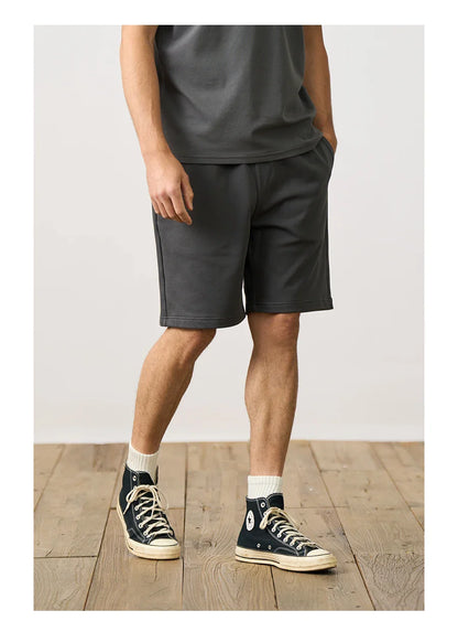 Oversize 390gsm Fabric Jogger Shorts Casual Drawstring