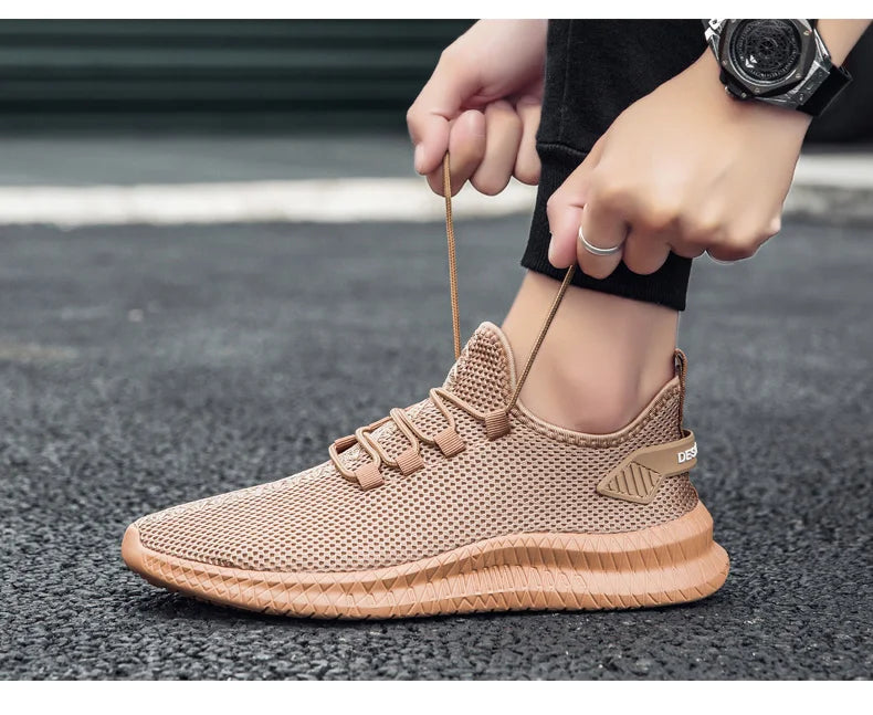 Summer Mesh Men Shoes Breathable Mens Sneakers Trendy Lightweight Walking Big Size Man Tenis Shoes