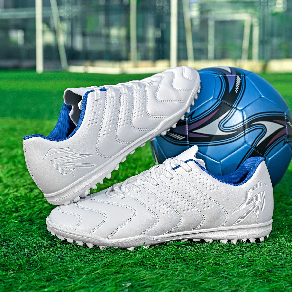 Wear Resistant TF Turf Soccer Boots PU Elastic Fabric Upper Rubber Stable Grip Sole Youth Boys Girls Football Shoes