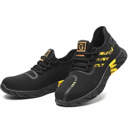 Work Sneakers Men's Safety Shoes Construction steel toe work Shoes Safety boots Men's shoes Puncture proof work summer Kevlar