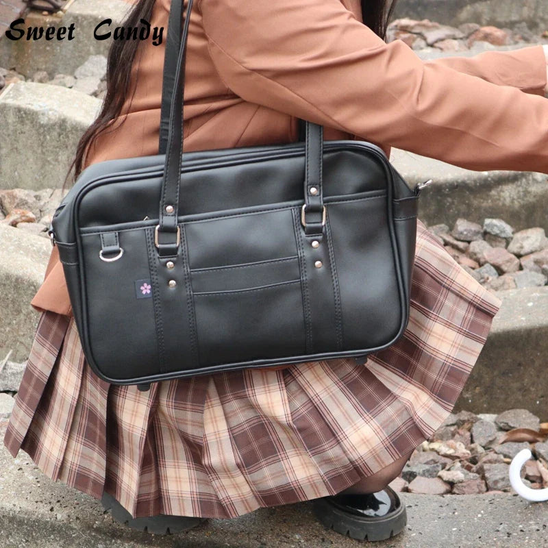 Briefcase high Students Bag Schoolbags Shoulder Bags14-16inch Laptop Bag's Messenger Bags Office HandbagPU Leather tote bag