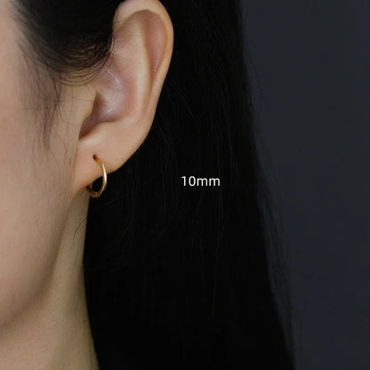 925 Sterling Silver Fashion Simple Huggies Ear Buckle Accessories Minimalist Charm Ear Hoop Earrings for Women Jewelry