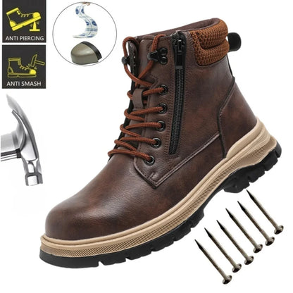 Waterproof Safety Shoes Comfort Men for Work Steel Toe Industrial Boots Man Protection Kevlar insoles Platform Boots