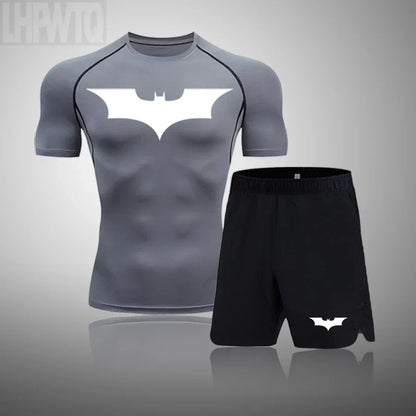 2024 Men's Running Fitness Sportswear Athletic T-Shirt Training Gym Clothes Sports Suits Workout Jogging Rashguard Men's Kit