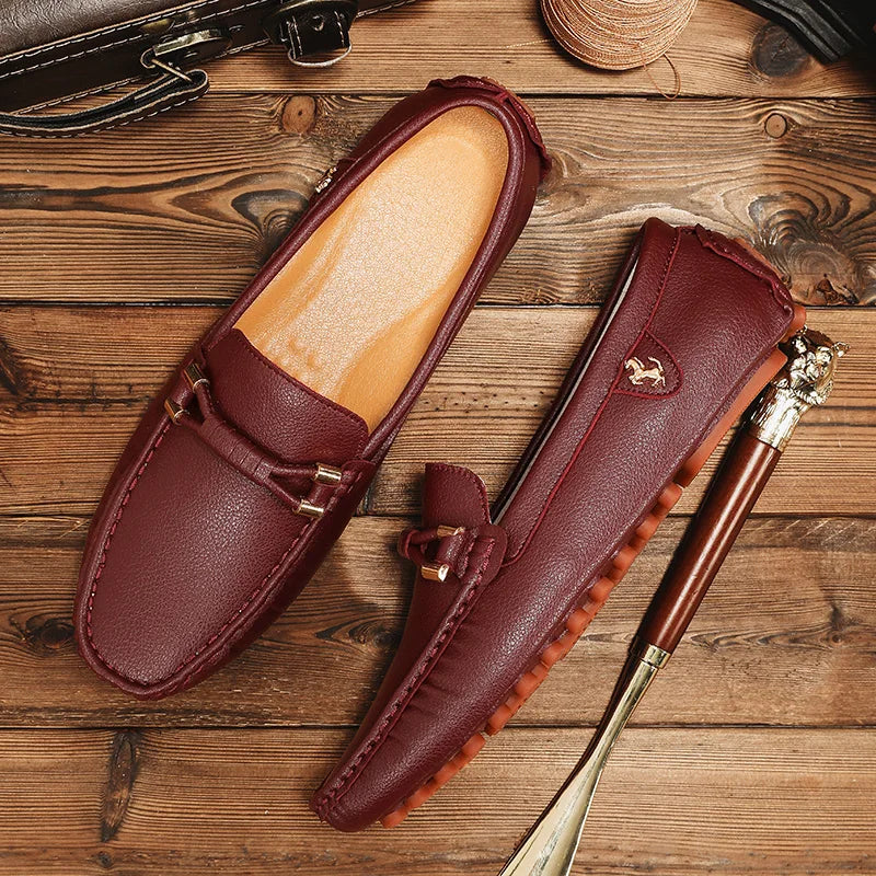 Summer Mens Fashion High Quality Outdoor Casual Leather Shoes Comfortable Breathable Classic 2024 New Slip on Men's Shoes