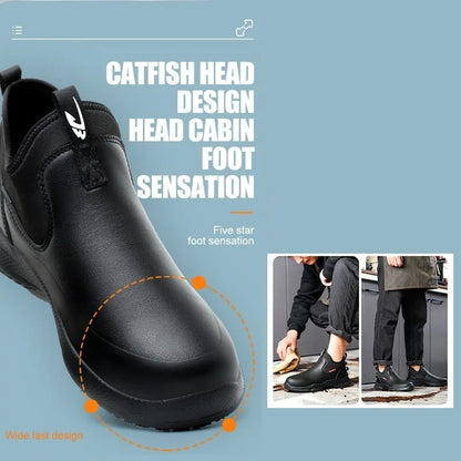 Men's Work Shoes Non Slip Oil Resistant Chef Shoes Suitable Seasons Lightweight and Comfortable with A Soft Sole That Not Tiring