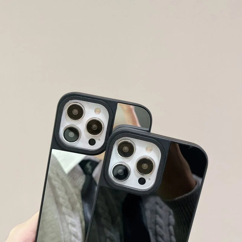 Luxury Makeup Mirror Phone Case For iPhone12 13 14 15 17Pro Max11 16Pro Max 17Pro iPhone Air 16Plus Hard Case MagSafe Compatible