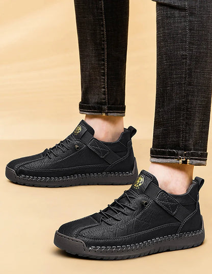 Handmade Men's High-Top Sport Casual Boots Breathable Outdoor Wear with Extended Size Options Classic Ankle Boots