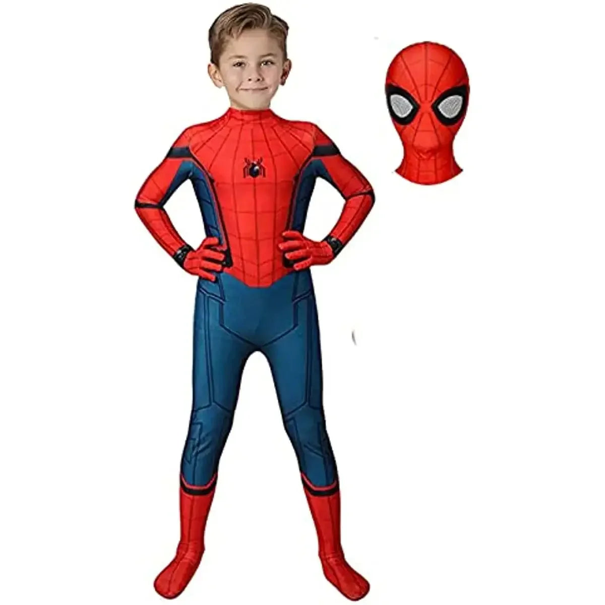 Movie Superhero Red Peter Parker boy Muscle Costume Halloween Cosplay Party Ultimate Movie Characters Christmas New Year Gift