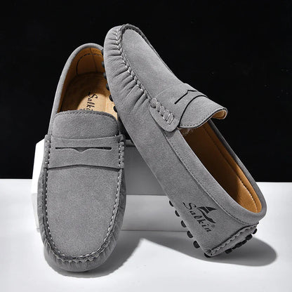 Quality Men's Suede Slip On Loafers Fashion Lightweight Breathable Wallking Driving Shoes Comfort fashion Outdoor Men's Sneakers