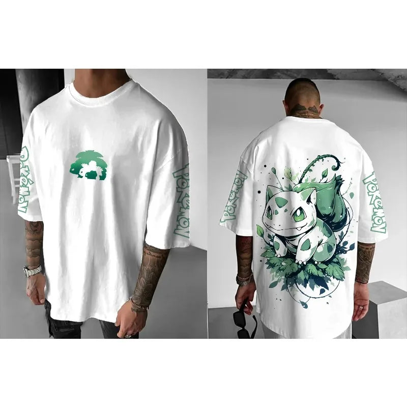 Printing T-shirt 2025 Summer New Men's Street Loose Casual Trend Versatile Parent-child Top