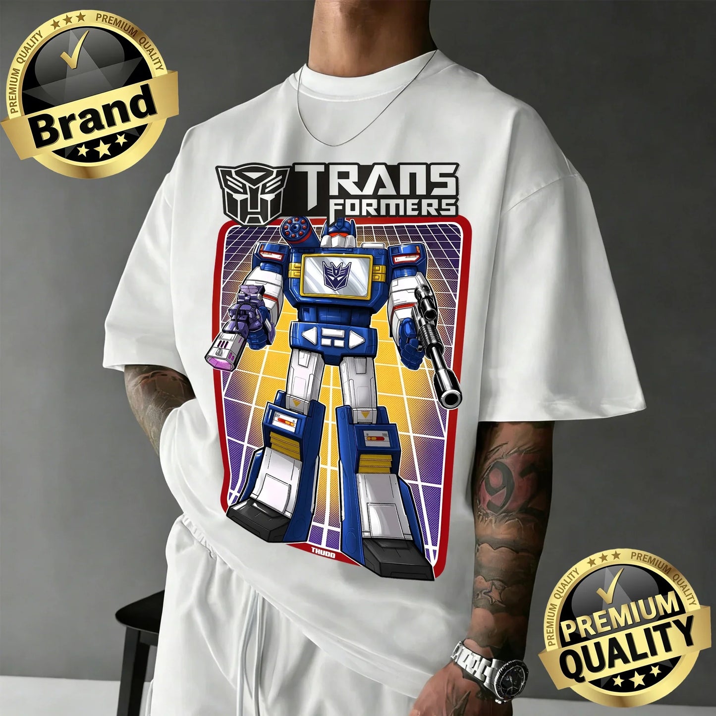 2026 Summer Hasbro Transformers Soundwave Graphic Brand Print T-shirt Unisex Tops Retro Casual Sleeve Short Clothing Breathable