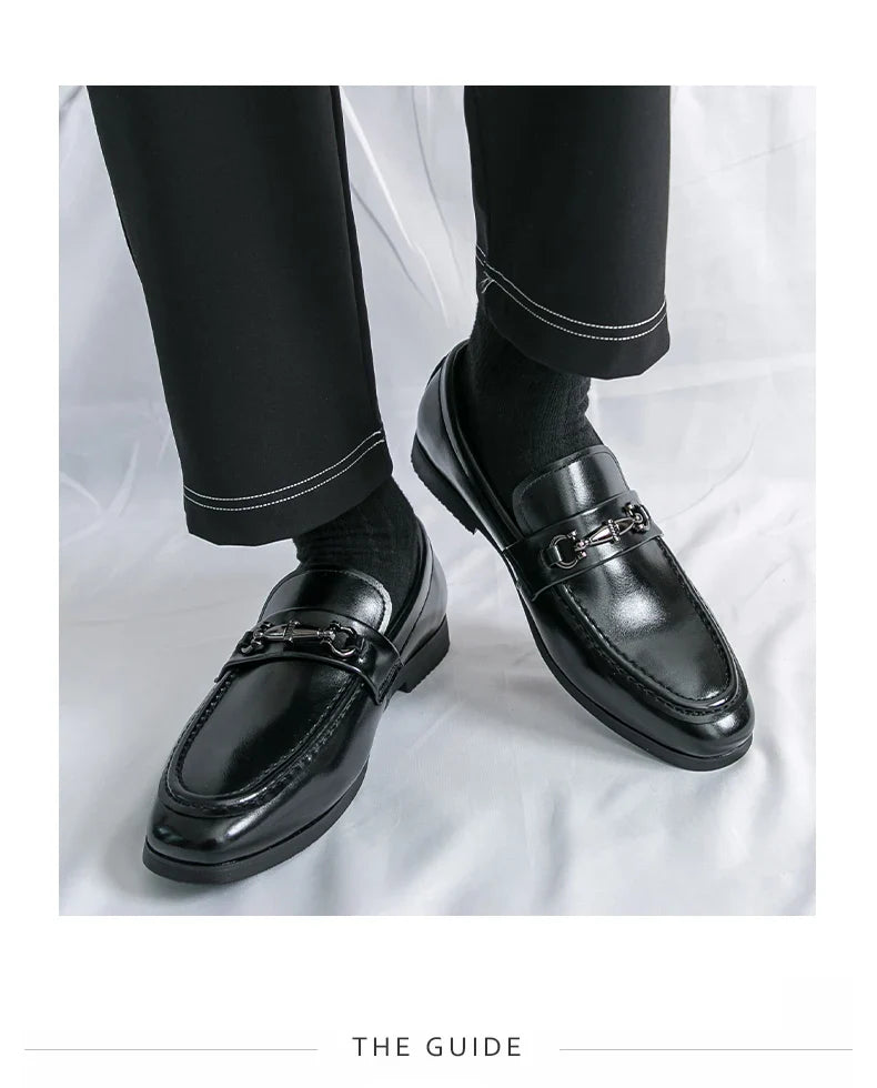 Classic Formal Leather Shoes Men Retro Party Social Office Leather Shoes Man Trend Men's Dress Shoes Casual Business Loafers Man