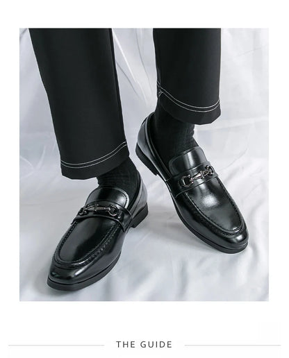 Classic Formal Leather Shoes Men Retro Party Social Office Leather Shoes Man Trend Men's Dress Shoes Casual Business Loafers Man