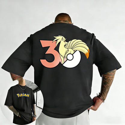 30th Anniversary Nineetales Printed T-shirt Summer Men's and Women's Loose Casual Hip Hop Trendy Short Sleeve Top