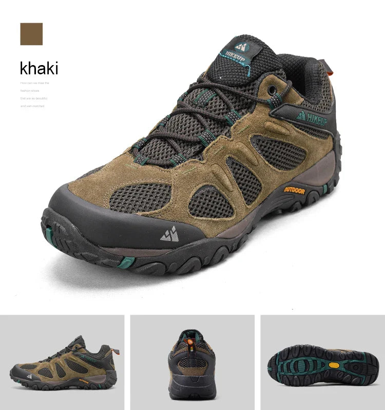 New Non-slip Wear Resistant Men‘s Outdoor Hiking Shoes Breathable Splashproof Climbing Men Sneaker Hunting Mountain Shoes